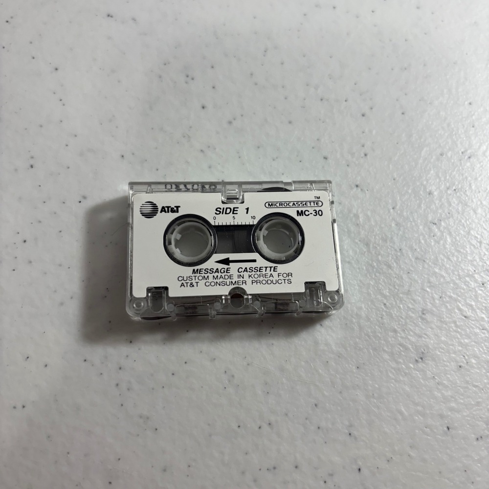 AT&T MC-30 Microcassette Message Cassette Tape 30 Minute Made in Korea Vintage